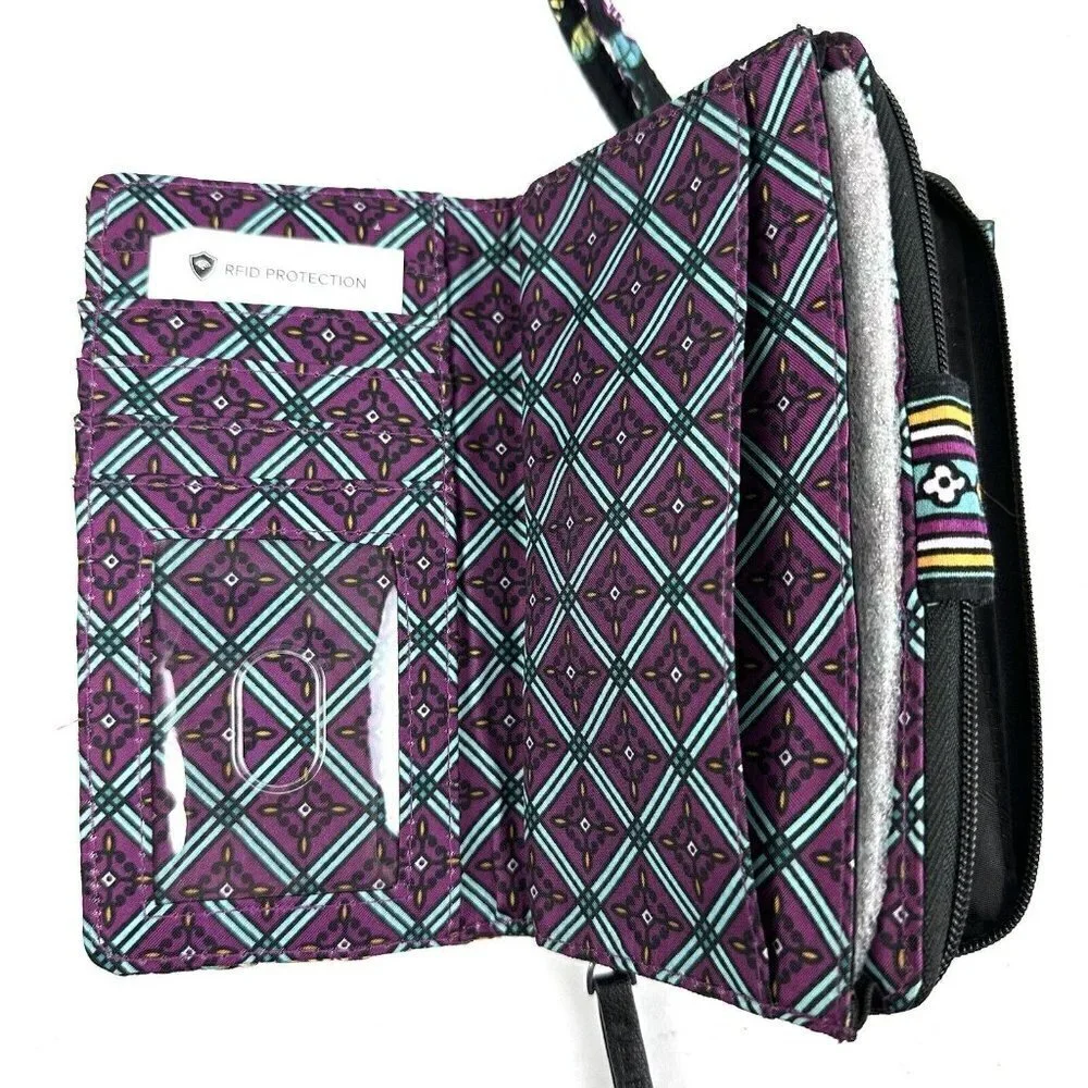 Vera‎ Bradley Iconic Wallet Wristlet Combo Vines Floral Quilted Clutch New - Picture 3 of 10